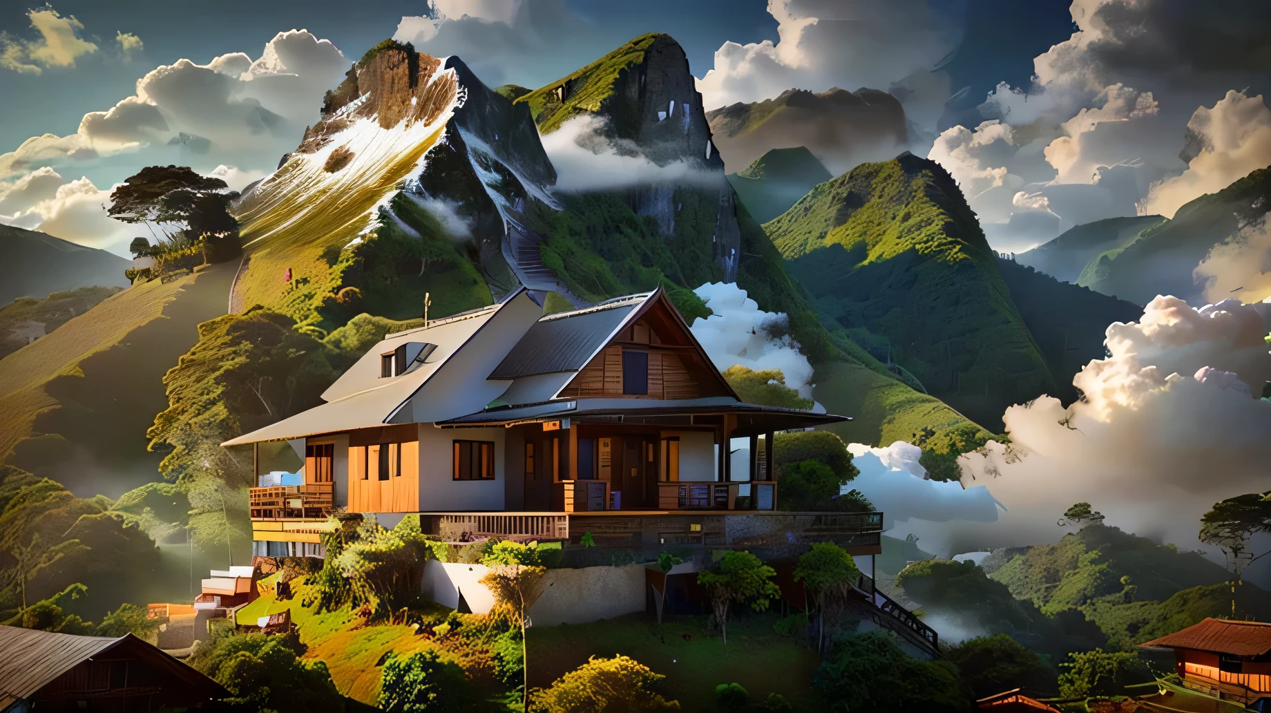 Mountain with coffee bushes