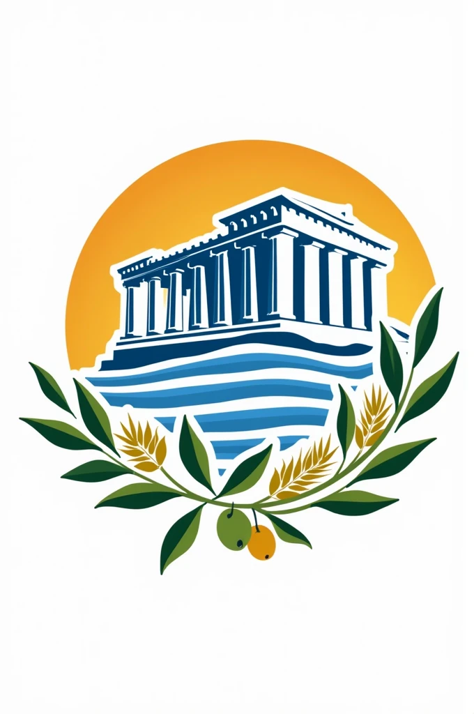 Generate a logo for a Greek restaurant