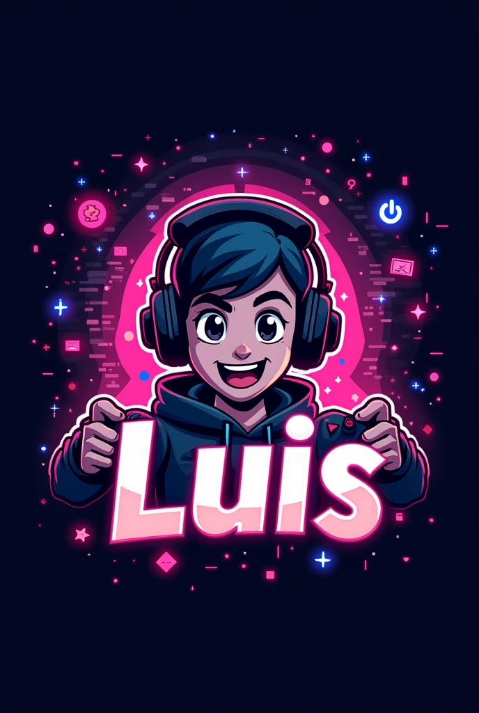 Create a YouTube logo for video games called luis