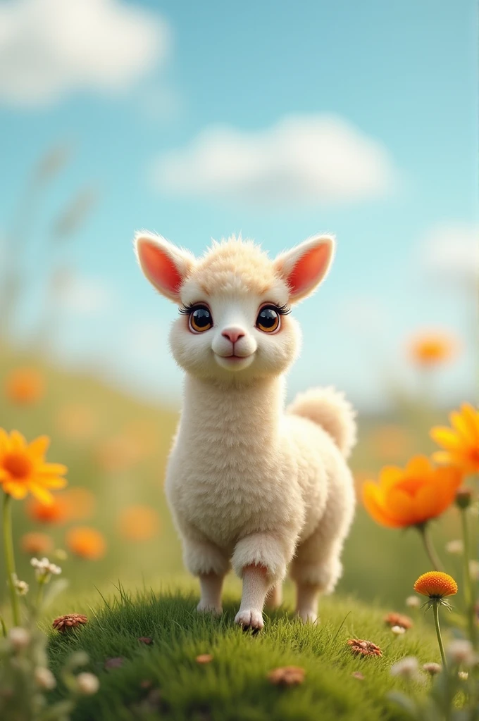 Cute small lama finger size