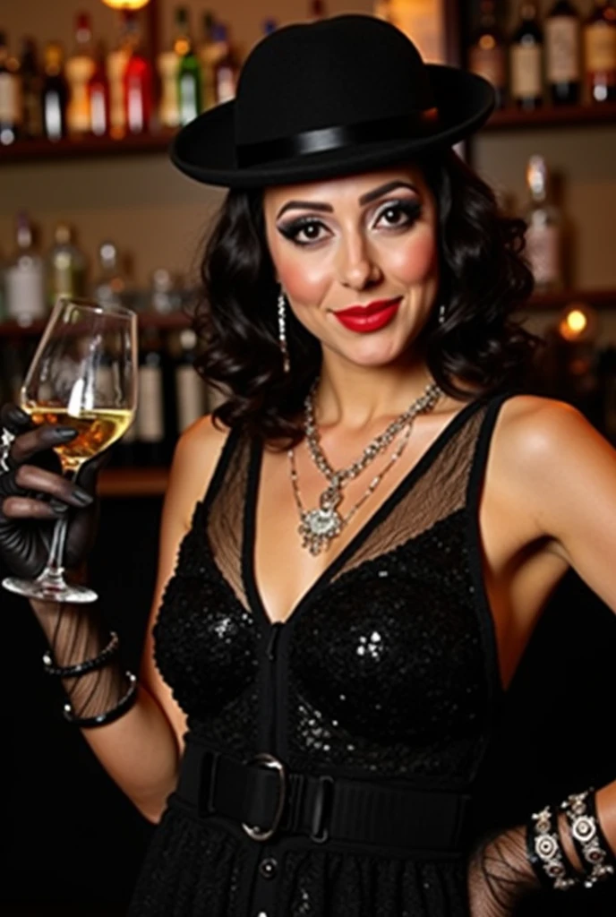 Create an invitation for a friends' get-together with a theme where the men will dress up as old barflies and the women as cabaret performers.. The date will be 21/09
