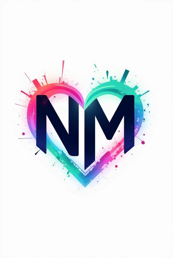 Measure a photo of the letter NM written in the middle Nexus Marketing with neom colors