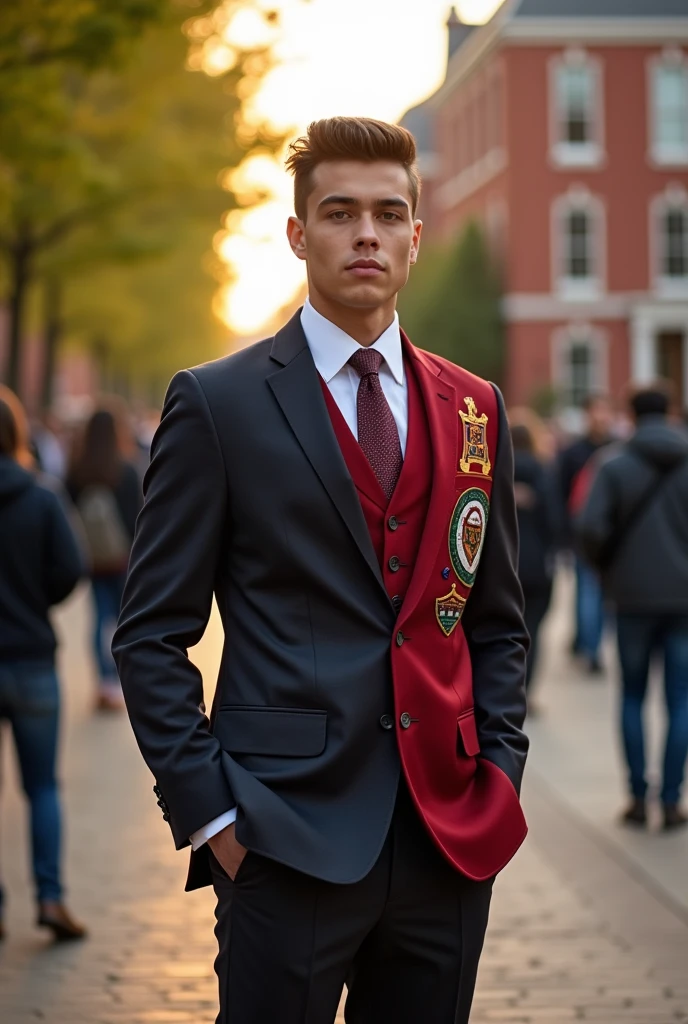 Varsity jacket and suit
