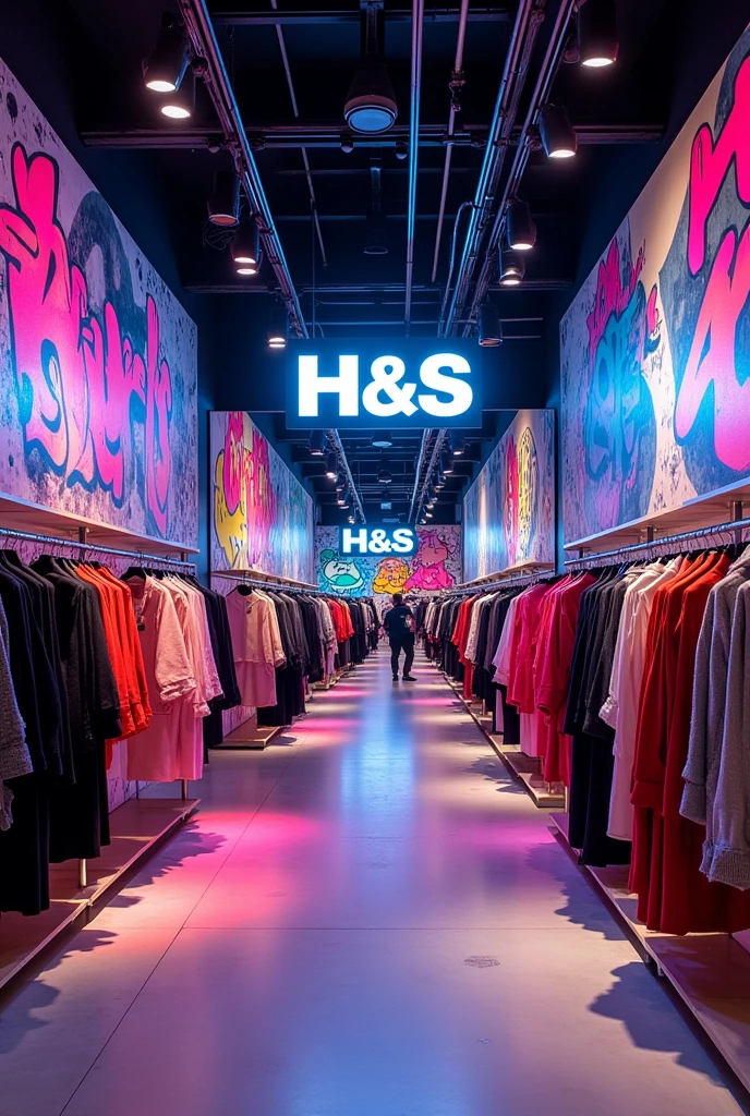Fashion Frontier - Opening up new horizons in fashion、Innovative style store H and S Logo Design