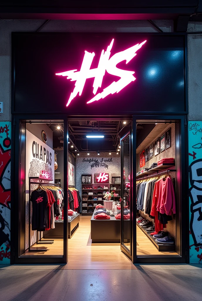 Fashion Frontier - Opening up new horizons in fashion、Innovative style store　HS logo letter design punk