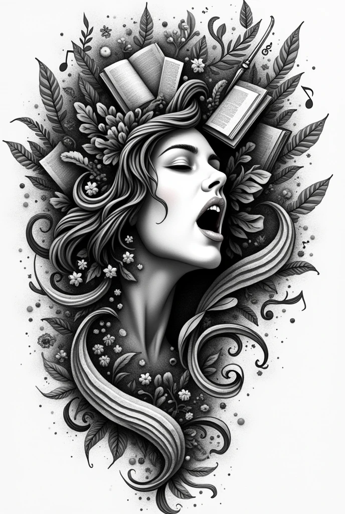 Create a black and white stamp logo
symbols of literature
symbols of music
symbols of painting
symbols of theater
symbols of cinema
symbols of architecture
Screaming of female face