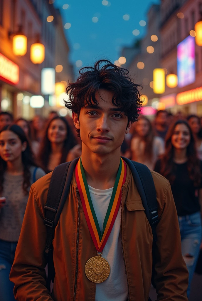 Rafael, the smartest in the world, won a medal and all the girls are after him.