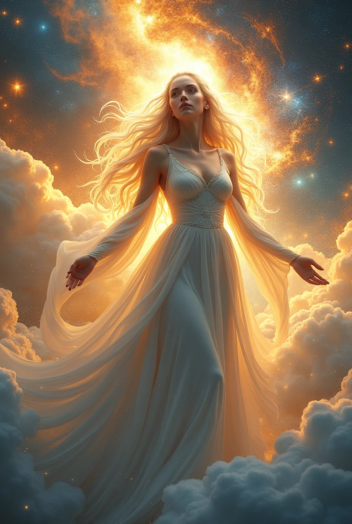 Beautiful, powerful, omnipotent, omnipresent, eyes like flames of fire, Hair white as snow, Face shines brighter than gold