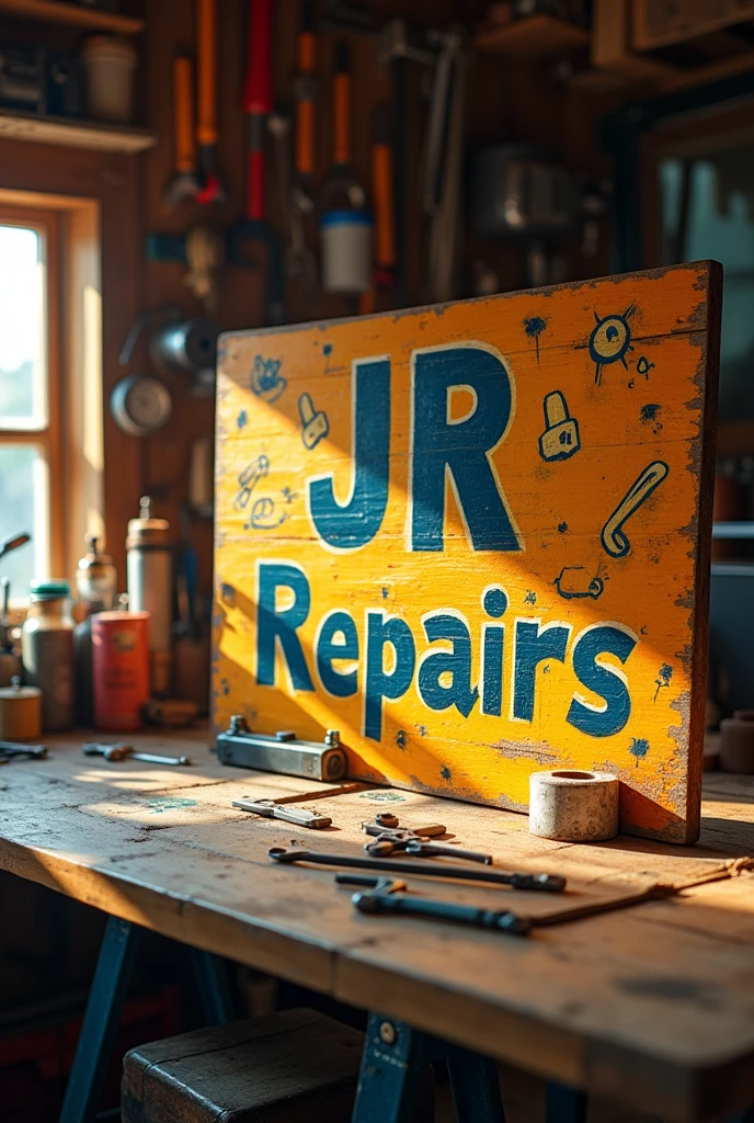 Sign that says JR Repairs 