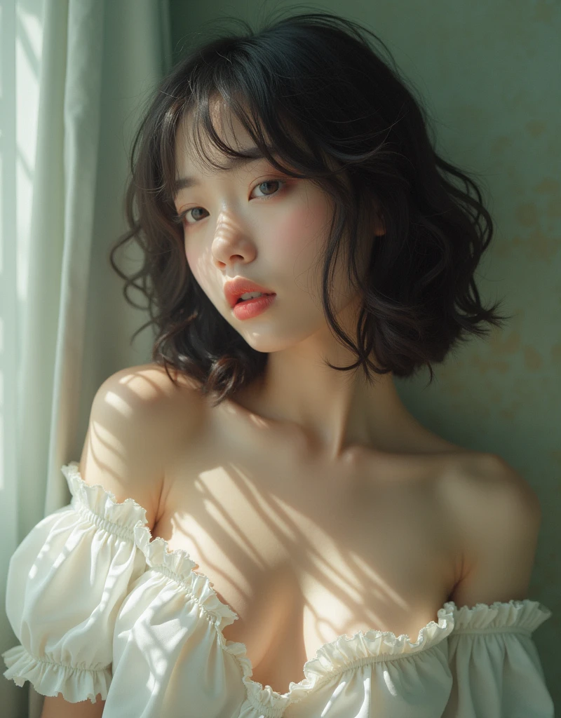 {{{{{3,318 trillion pixels high resolution, nsfw, Realistic scenery and lovely Japanese girl who is moaning madly in a Cylindrical crystal flower herbarium filled with female hormones oil and soaking her, thicken the lips look pretty, Boobs are fluffy and bouncy, Tits that get rounder bigger her deep tight cleavage}}}}}, {{{{{Erotic-romantic in which her budding sexual desire is amplified more and more with the emotional drift of youth, detail of The panting face and voice of a neat and cheerful girl loved by everyone, Her nipples and romantic deep panting depicted in detail}}}}},{{{{{she is soaking inside the Cylindrical crystal flower herbarium filled with female hormones cause the innocent girl to flush her face remains a girl only her body changes rapidly Her tits swell and she leans forward unable to support her own tits as her cute T-shirt encircles and forms two beautiful I-cup mounds, It's too cute and innocent to see her go into her own world nipples out mouth open panting, she is in magical in a Cylindrical crystal flower herbarium filled with female hormones, All the sexiness that's amplified inside her makes her gasp, her beautiful slender underbust, slender curvy cute waistline, an lewd fetish for lips and necks and waistlines, her clearer nip line from underbust to hips, gloomy straight wig, thick vivid lips}}}}},{{Extremely detailed}}, {{{{{Heroine girl with a pure and innocent aura has an overly sensitive, sexually unused body}}}}}