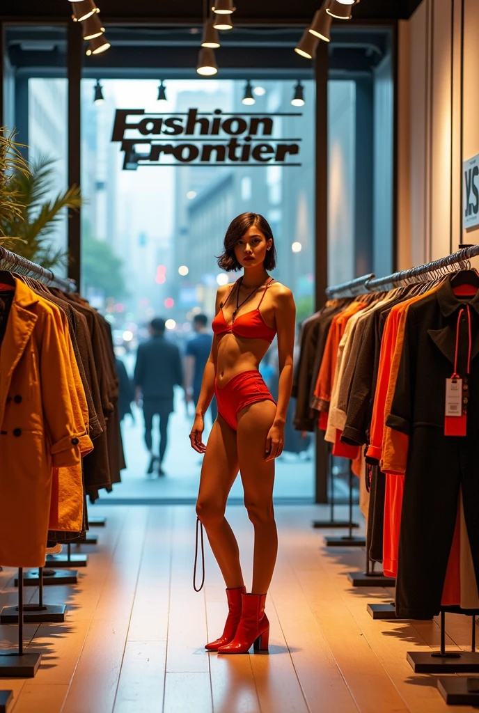 Fashion Frontier - Opening up new horizons in fashion、Innovative style store HS logo lettering design mode