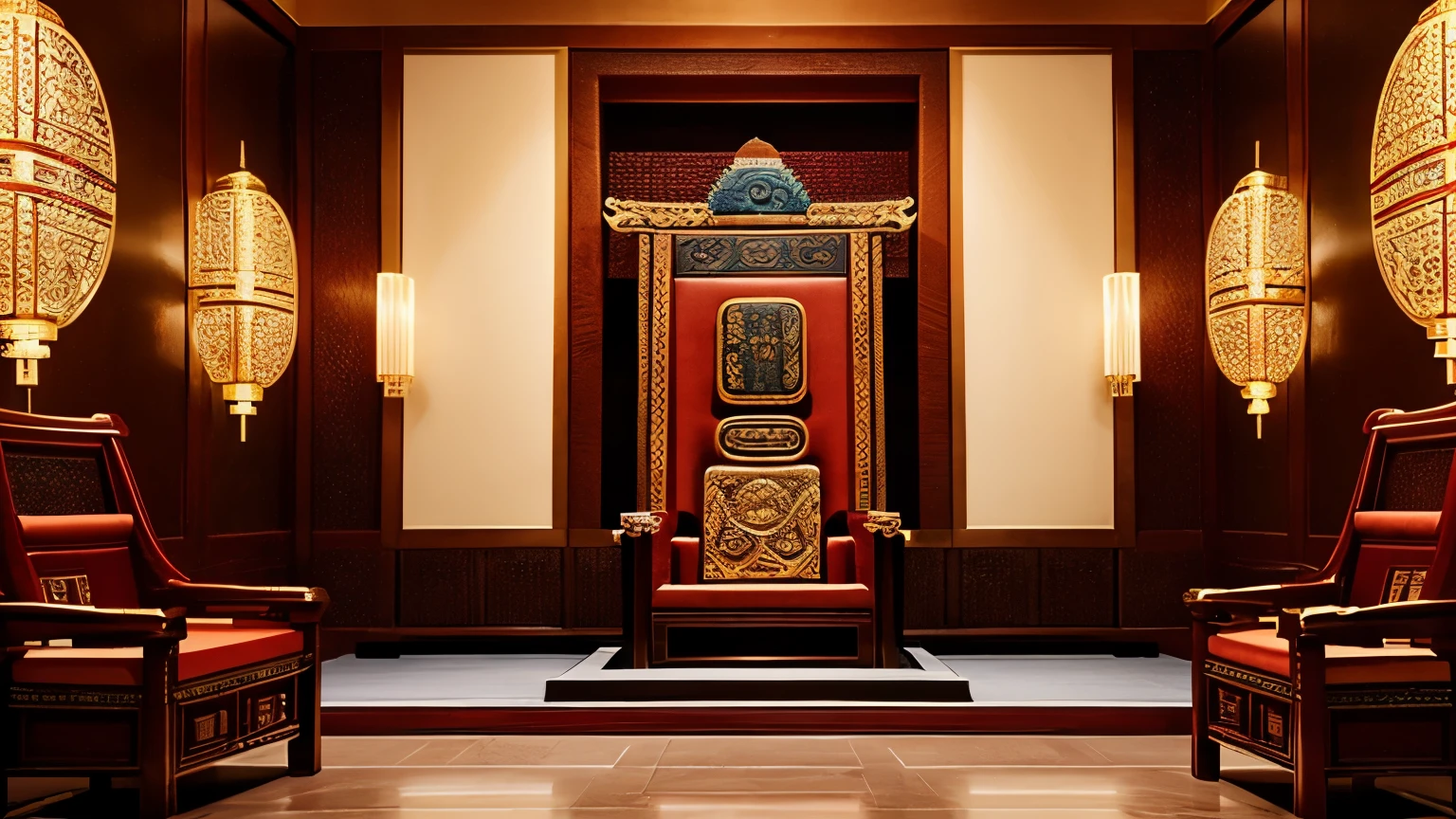 The grandiose (((throne room of the dynasty))) posterior, adorned with [symbols and artifacts] of the legendary Xia Dynasty, transports viewers to an era of myths and legends that shaped the culture of the ages that followed.