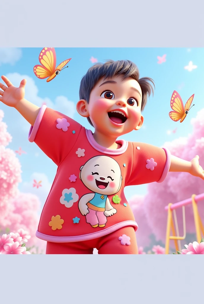 Cute 3d Child, glad,