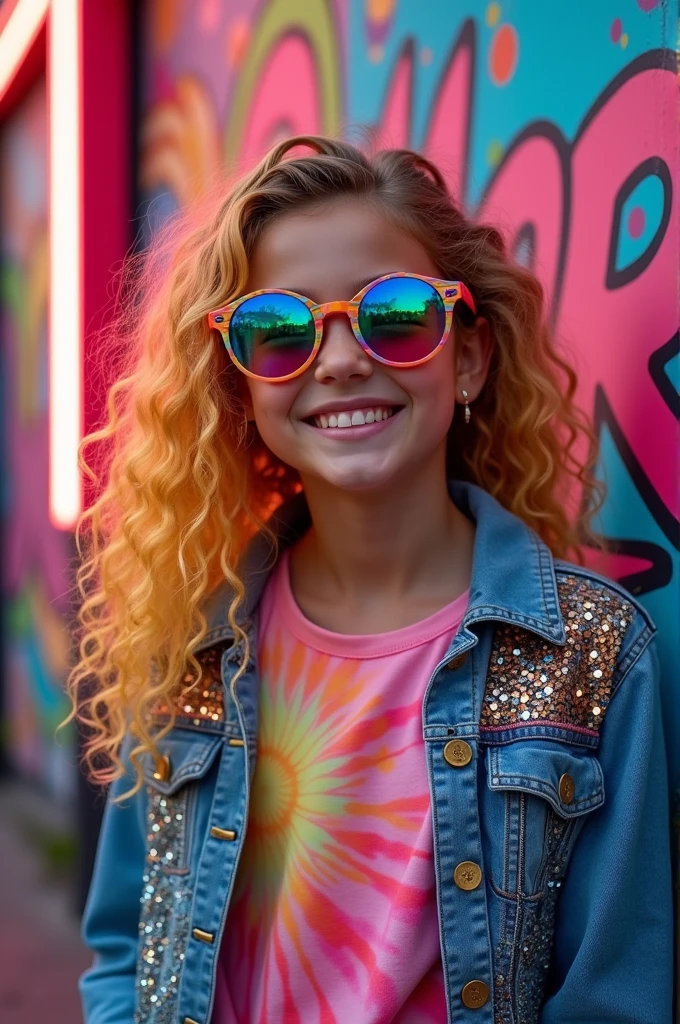 Make a funky girl
 face for Instagram profile 