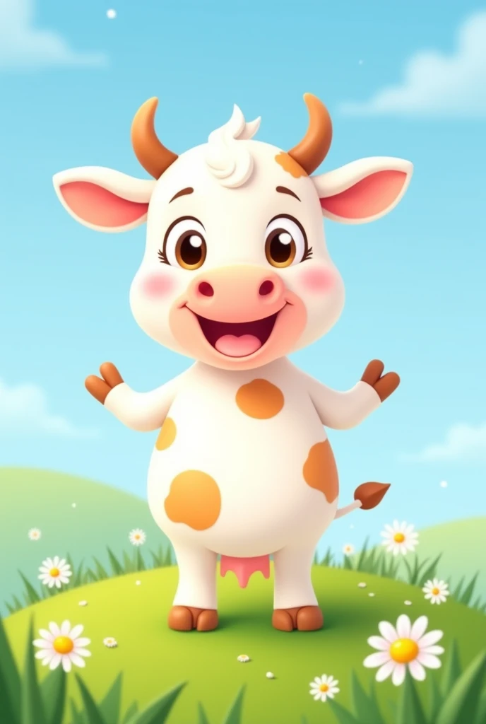 Tender cow for a yogurt company logo
