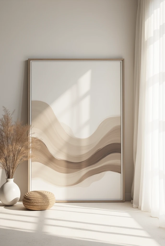 Neutral abstract painting