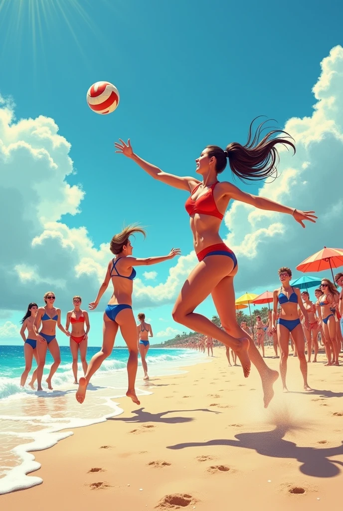 a unique image about volleyball 
