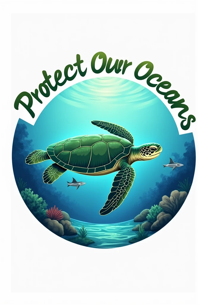 A sea turtle conservation logo 