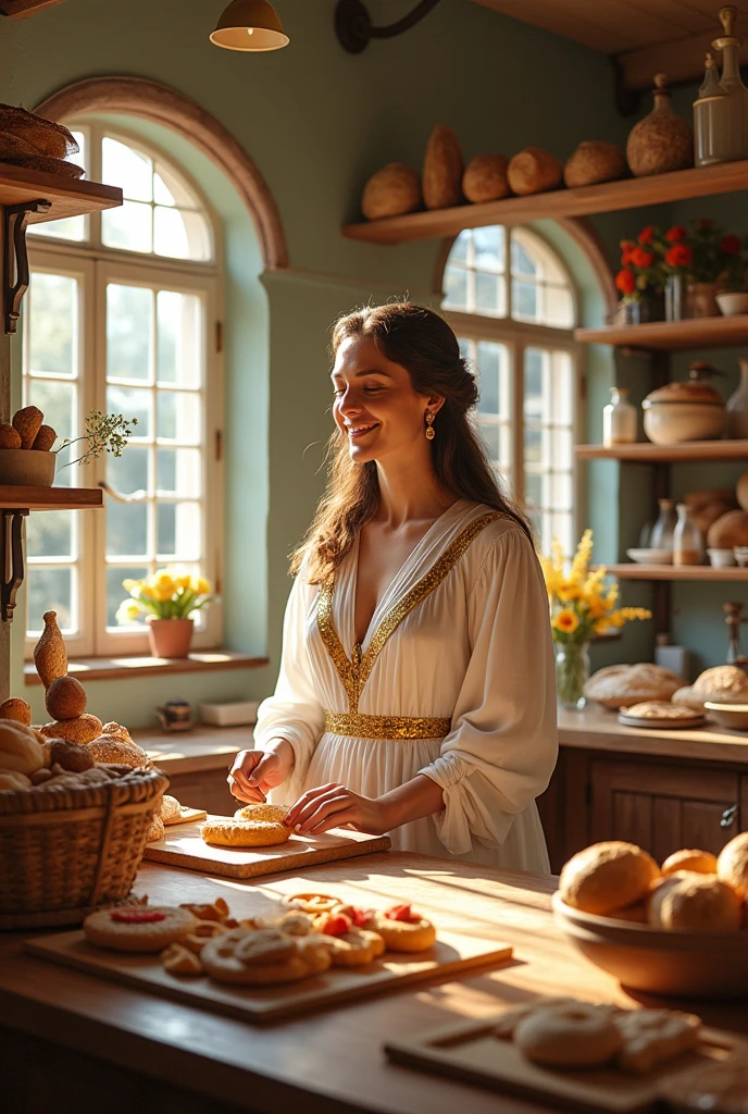 Give me examples for a bakery with the goddess Themis, simple