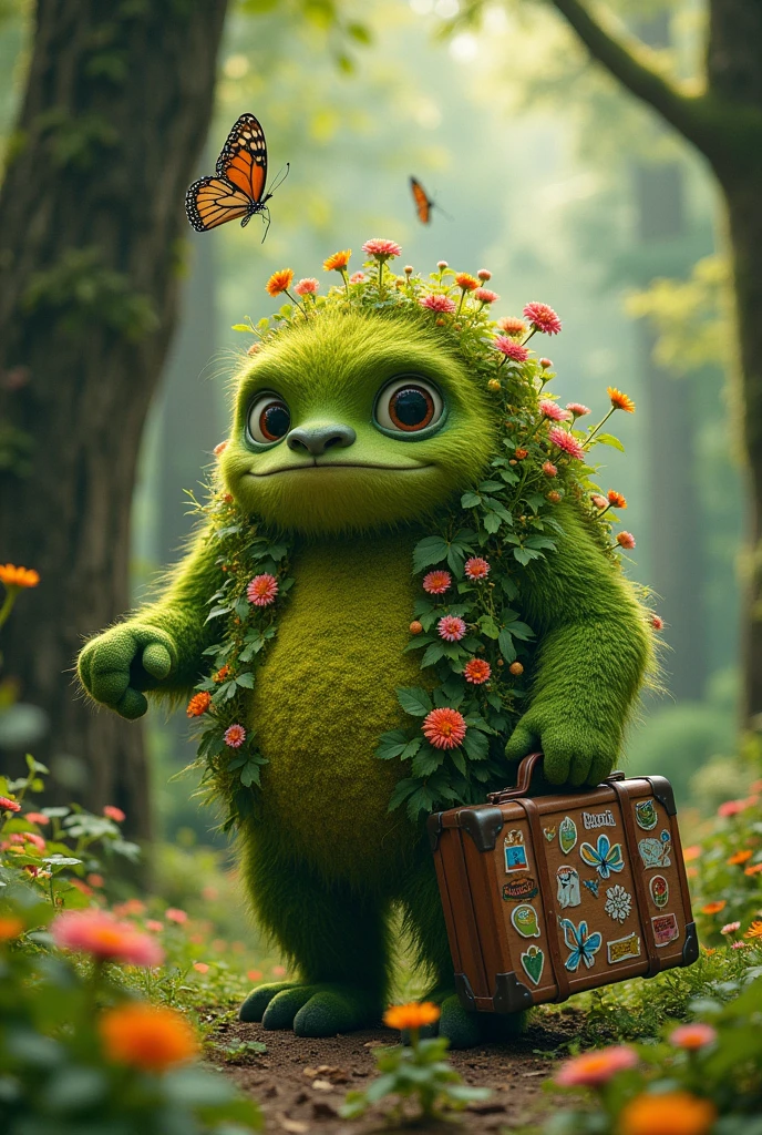 monster of nature, with tunic, s suitcase