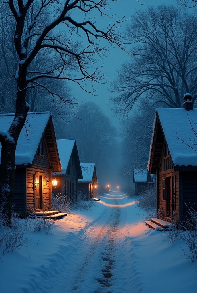 Dark village snow