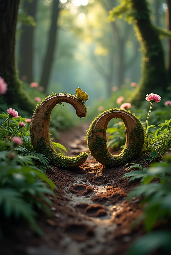 LETTERS, c, O, h, elegant, animal tracks
