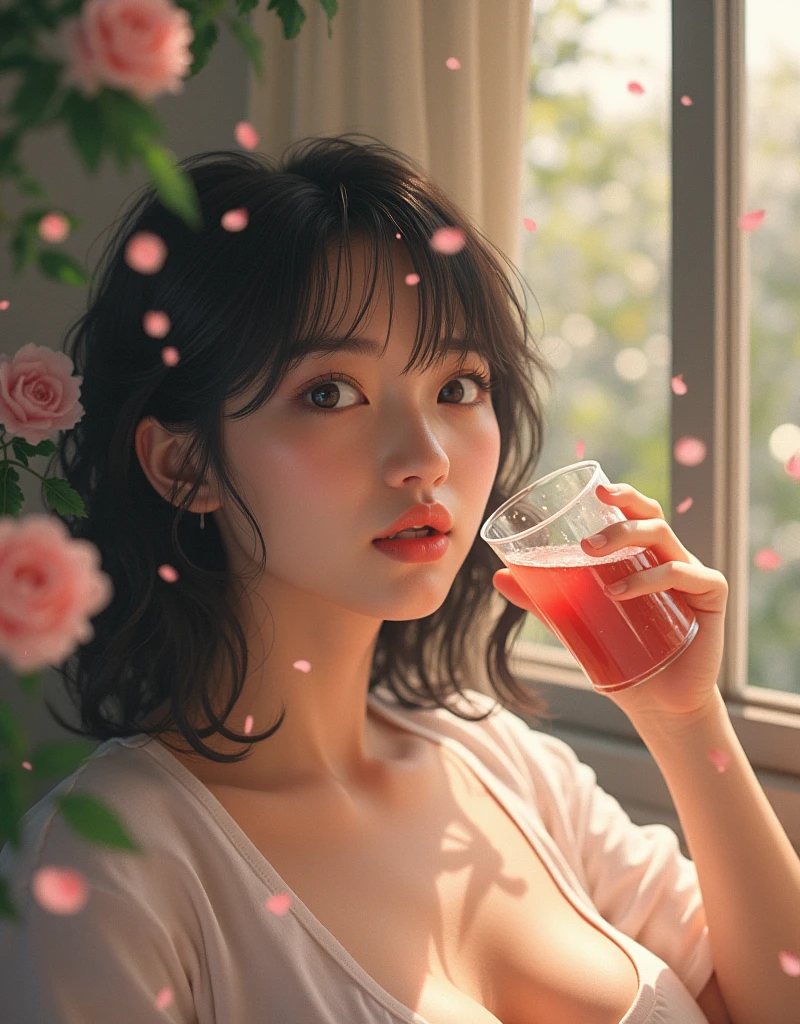 {{{{{3,318 trillion pixels high resolution, nsfw, Realistic scenery and lovely Japanese girl who is moaning madly in a Cylindrical crystal soda flower herbarium filled with female hormones oil and soaking her, thicken the lips look pretty, Boobs are fluffy and bouncy, Tits that get rounder bigger her deep tight cleavage}}}}}, {{{{{Erotic-romantic in which her budding sexual desire is amplified more and more with the emotional drift of youth, detail of The panting face of a neat and cheerful girl loved by everyone, Her romantic deep panting depicted in detail}}}}},{{{{{she is soaking inside the Cylindrical crystal soda flower herbarium filled with female hormones cause the innocent girl to flush her face remains a girl only her body changes rapidly Her tits swell and she leans forward unable to support her own tits as her cute T-shirt encircles and forms two beautiful I-cup mounds, It's too cute and innocent to see her go into her own world nipples out mouth open panting, she is in magical in a Cylindrical crystal soda flower herbarium filled with female hormones, All the sexiness that's amplified inside her makes her gasp, her beautiful slender underbust, slender curvy cute waistline, an lewd fetish for lips and necks and waistlines, her clearer nip line from underbust to hips, gloomy straight wig, thick vivid lips}}}}},{{Extremely detailed}}, {{{{{Heroine girl with a pure and innocent aura has an overly sensitive, sexually unused body}}}}}