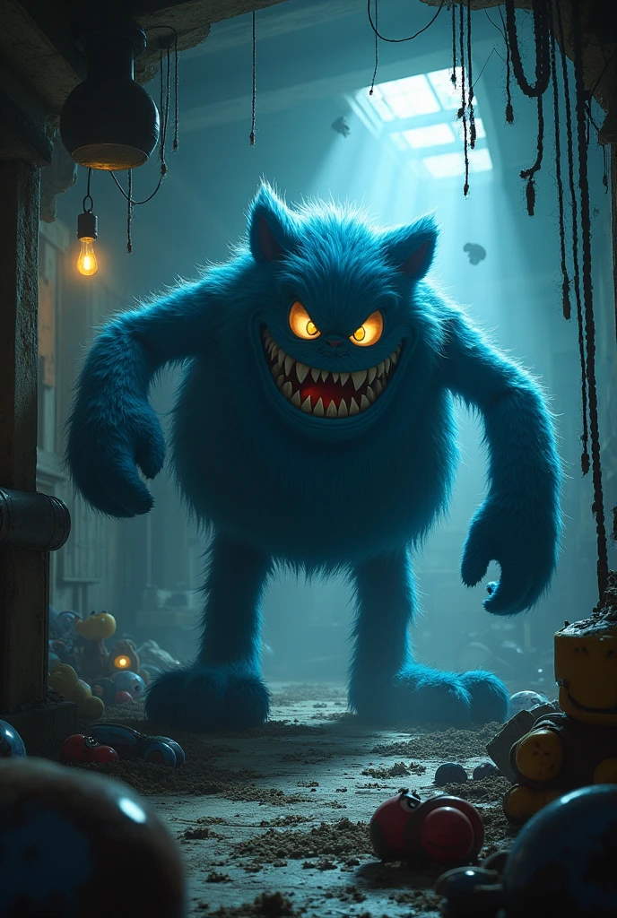 Huggy Wuggy is the villain from the first Poppy Playtime game., profile can, pretty scary