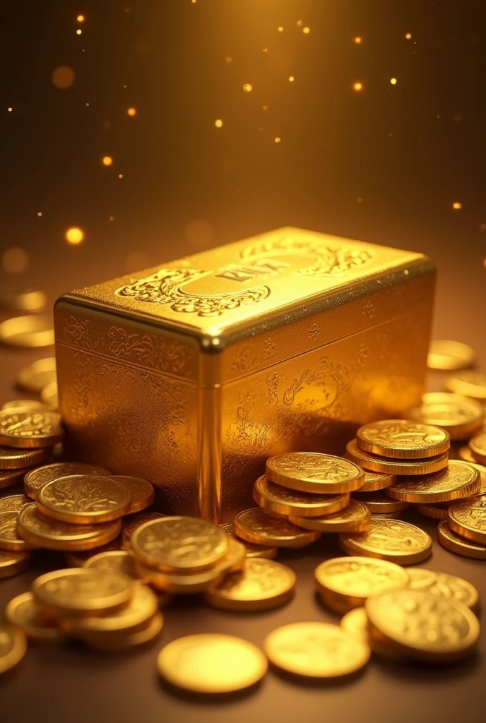 Pile of gold, Gold coins, ((cattle)), Gold coins이 하늘에서 쏟아진다. Dazzling golden, golden light, The Golden Box, Gold Coin, 