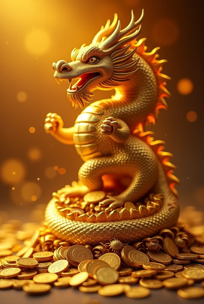 Pile of gold, Gold coins, ((dragon)), Gold coins이 하늘에서 쏟아진다. Dazzling golden, golden light, The Golden Box, Gold Coin,