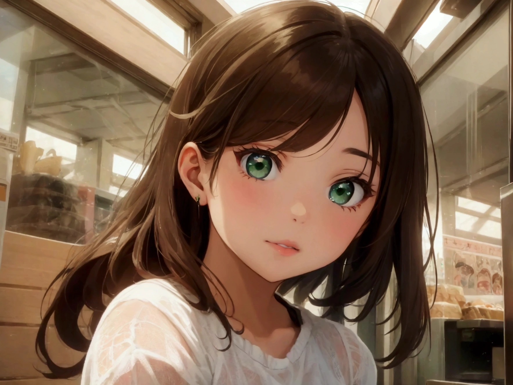 Green eyed girl. With a brown-eyed girl 