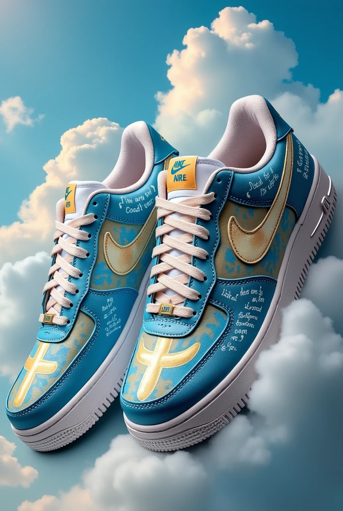 Create some custom Christian themed painted air force ones
Aesthetic