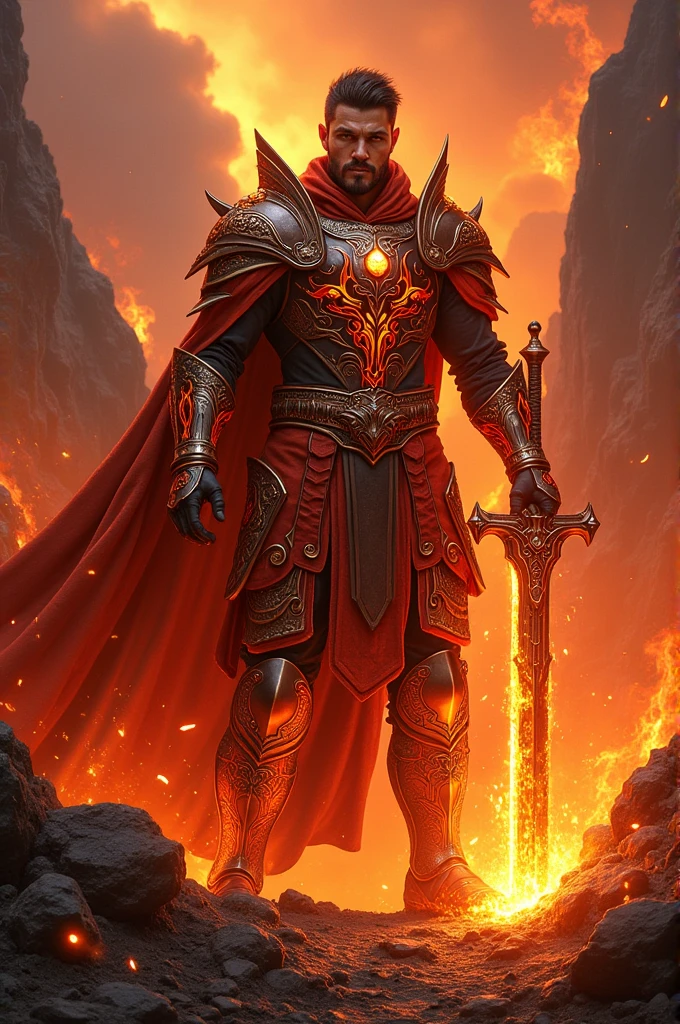 A fire-armored adventurer