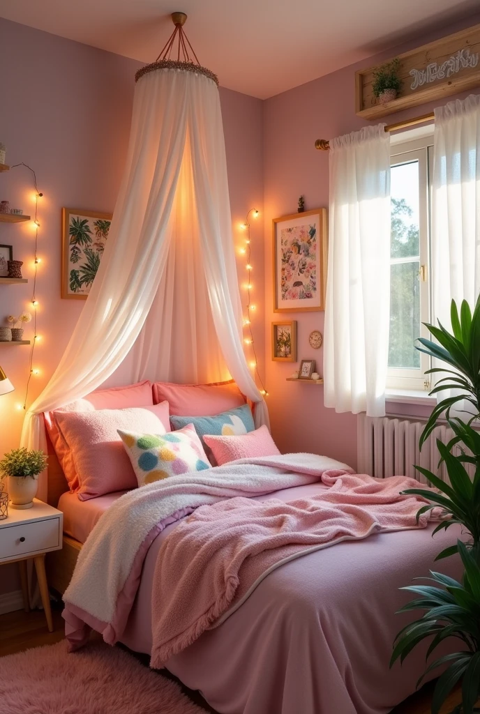 aesthetic cozy bedroom for teenager girl