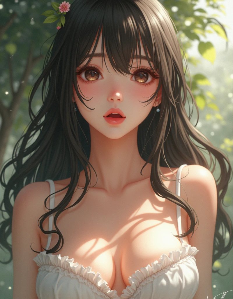 {{{{{3,318 trillion pixels high resolution, nsfw, Realistic scenery and lovely Japanese girl who is moaning madly in a Cylindrical crystal soda flower herbarium filled with female hormones oil and soaking her, thicken the lips look pretty, Boobs are fluffy and bouncy, Tits that get rounder bigger her deep tight cleavage}}}}}, {{{{{Erotic-romantic in which her budding sexual desire is amplified more and more with the emotional drift of youth, detail of The panting face of a neat and cheerful girl loved by everyone, Her romantic deep panting depicted in detail}}}}},{{{{{she is soaking inside the Cylindrical crystal soda flower herbarium filled with female hormones cause the innocent girl to flush her face remains a girl only her body changes rapidly Her tits swell and she leans forward unable to support her own tits as her cute camisole encircles and forms two beautiful I-cup mounds, It's too cute and innocent to see her go into her own world nipples out mouth open panting, she is in magical in a Cylindrical crystal soda flower herbarium filled with female hormones, All the sexiness that's amplified inside her makes her gasp, her beautiful slender underbust, slender curvy cute waistline, an lewd fetish for lips and necks and waistlines, her clearer nip line from underbust to hips, gloomy straight wig, thick vivid lips}}}}},{{Extremely detailed}}, {{{{{Heroine girl with a pure and innocent aura has an overly sensitive, sexually unused body}}}}}