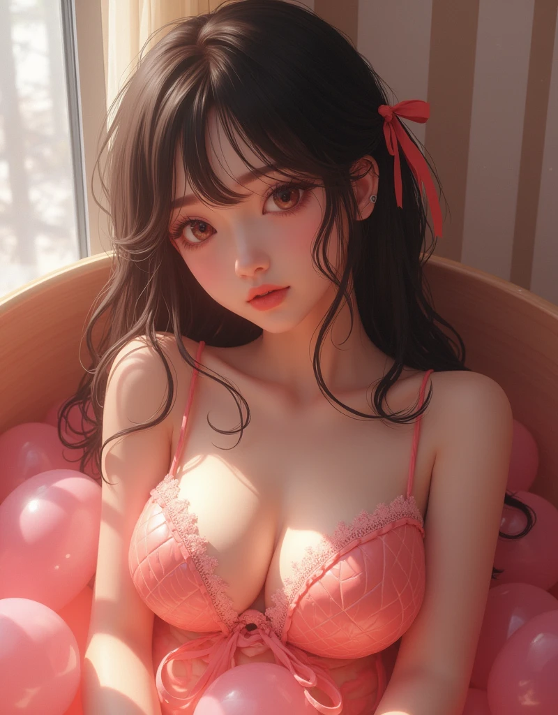 {{{{{3,318 trillion pixels high resolution, nsfw, Realistic scenery and lovely Japanese girl who is moaning madly in a Cylindrical crystal soda flower herbarium filled with female hormones oil and soaking her, thicken the lips look pretty, Boobs are fluffy and bouncy, Tits that get rounder bigger her deep tight cleavage}}}}}, {{{{{Erotic-romantic in which her budding sexual desire is amplified more and more with the emotional drift of youth, detail of The panting face of a neat and cheerful girl loved by everyone, Her romantic deep panting depicted in detail}}}}},{{{{{she is soaking inside the Cylindrical crystal soda flower herbarium filled with female hormones cause the innocent girl to flush her face remains a girl only her body changes rapidly Her tits swell and she leans forward unable to support her own tits as her cute camisole encircles and forms two beautiful I-cup mounds, It's too cute and innocent to see her go into her own world nipples out mouth open panting, she is in magical in a Cylindrical crystal soda flower herbarium filled with female hormones, All the sexiness that's amplified inside her makes her gasp, her beautiful slender underbust, slender curvy cute waistline, an lewd fetish for lips and necks and waistlines, her clearer nip line from underbust to hips, gloomy straight wig, thick vivid lips}}}}},{{Extremely detailed}}, {{{{{Heroine girl with a pure and innocent aura has an overly sensitive, sexually unused body}}}}}