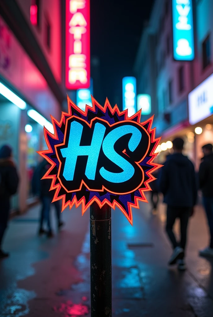 Fashion Frontier - Opening up new horizons in fashion、Innovative style store HS Logo Letter Design Punk Original Sticker Close Up front