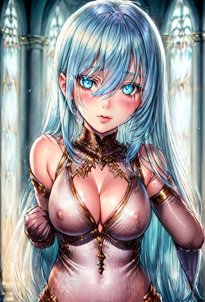 cute girl, cum on face, slim figure, revealing clothes, skimpy clothes, perky nipples, photo taken from above, detailed face, beautiful eyes, long eyelashes, cute expression, cozy living room, photorealistic, 4k, high quality
