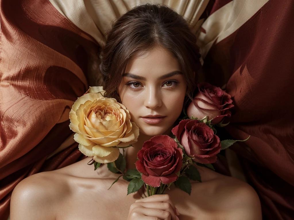 A strikingly elegant bouquet of red roses, each petal vibrantly colored and delicately unfurled. This stunning floral arrangement, captured in a high-definition photograph, showcases the lushness and beauty of the flowers with impeccable clarity. The rich crimson hue of the roses is complemented by the velvety texture of their petals, creating a visual feast for the eyes. The image exudes a sense of luxury and sophistication, making it a truly breathtaking example of floral photography.