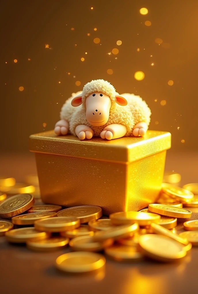 Pile of gold, Gold coins, ((sheep)), Gold coins이 하늘에서 쏟아진다. Dazzling golden, golden light, The Golden Box, Gold Coin,