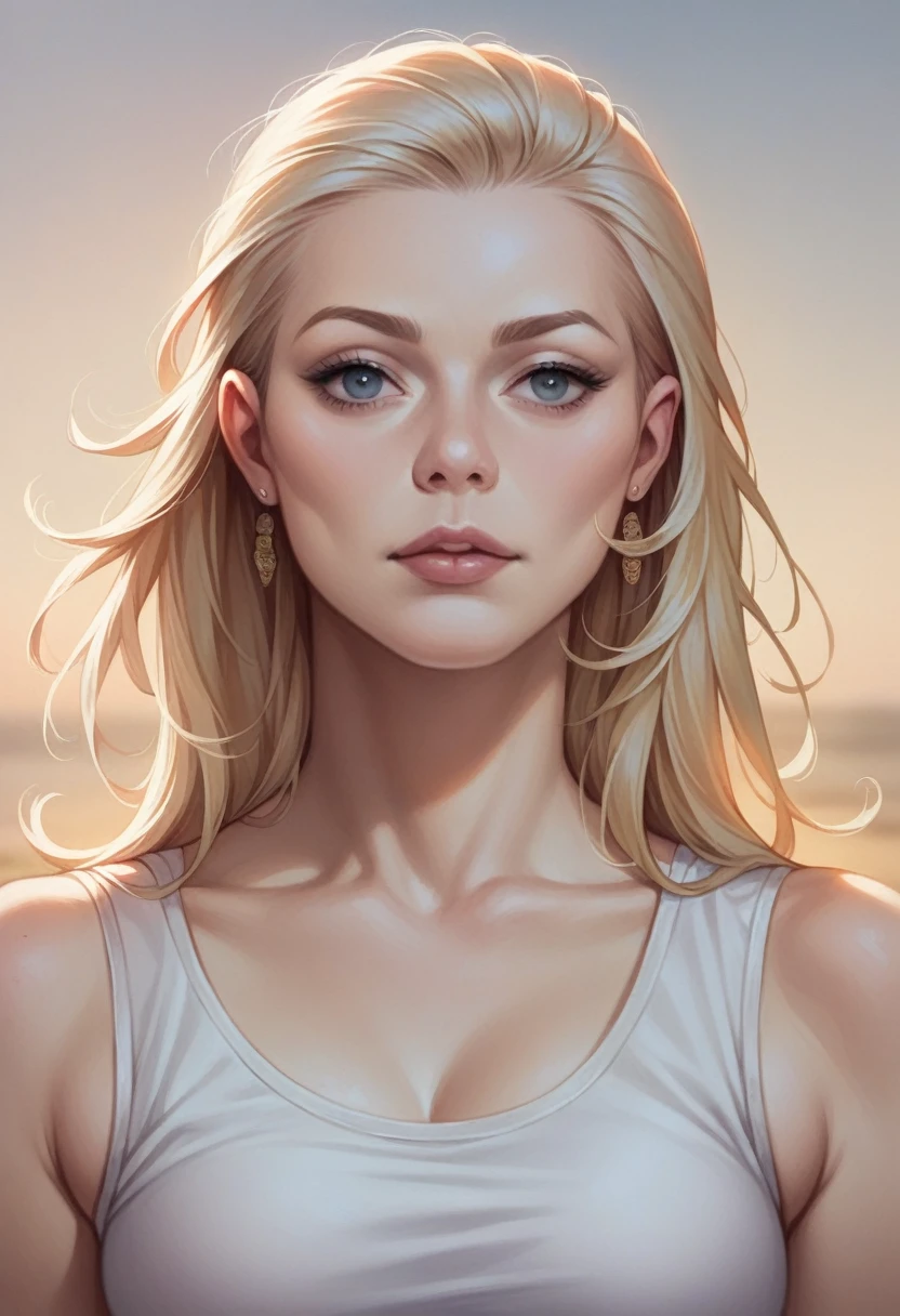 Top model, Ana Beatrix baros, Brazilian beauty, long light blonde hair kissed by the sun, photorealistic, Woman 23 years old, skinny,