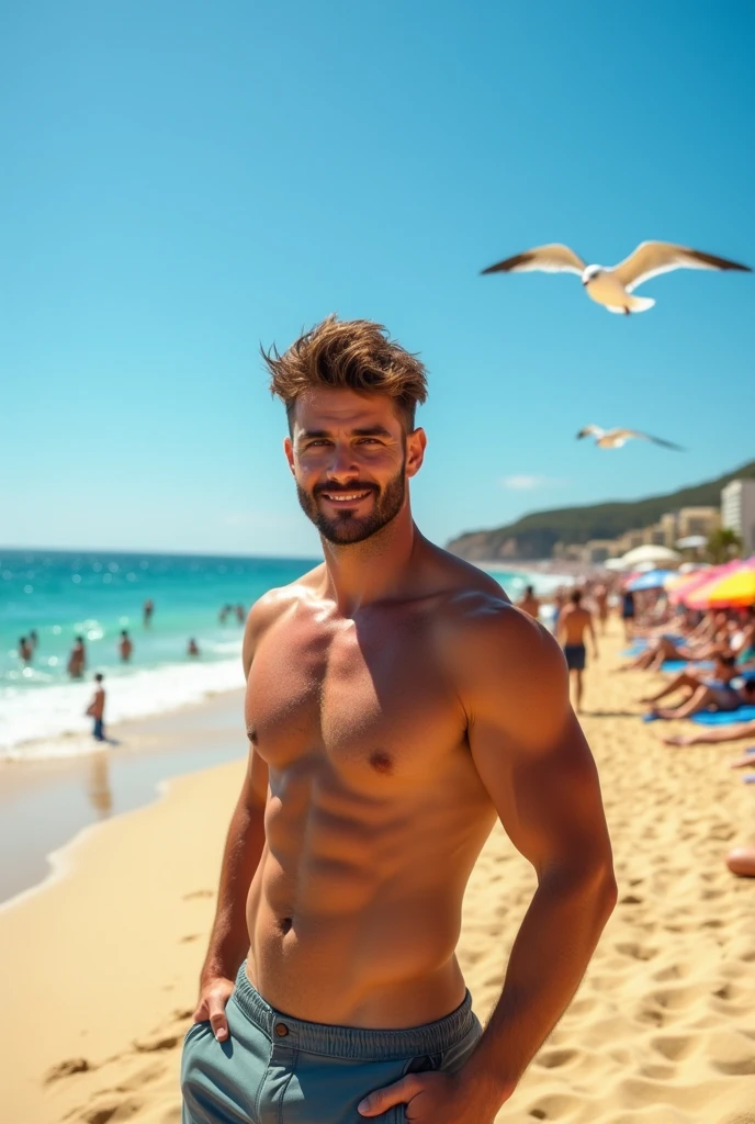 Man at the nude beach