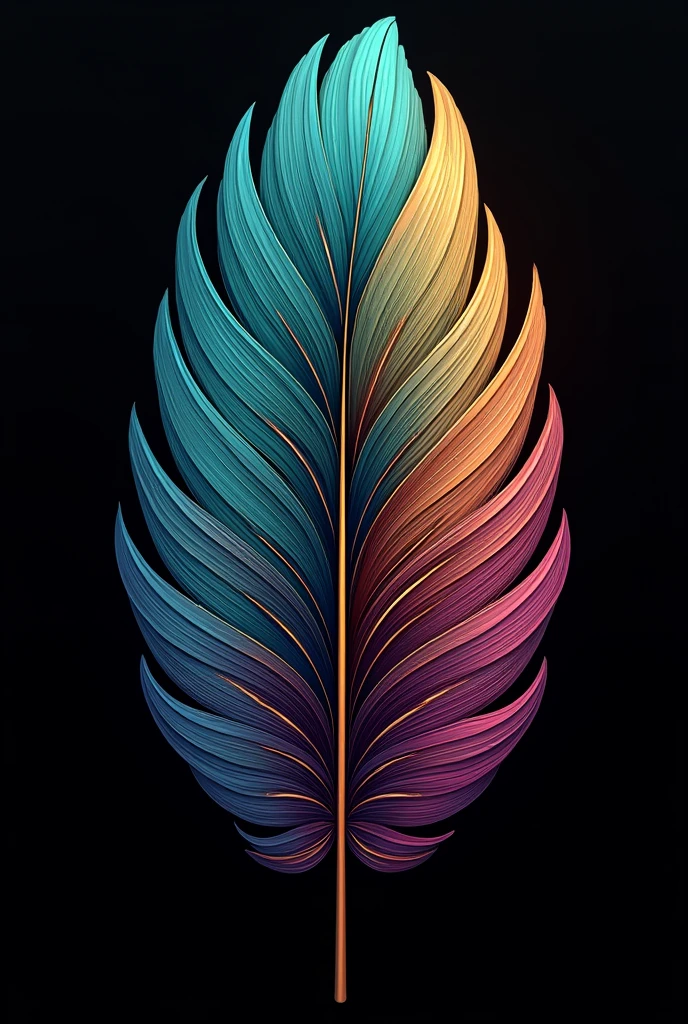 Fashion Frontier -HS Logo Design Mode-Oriented Original Sticker Close-up Front Feathers