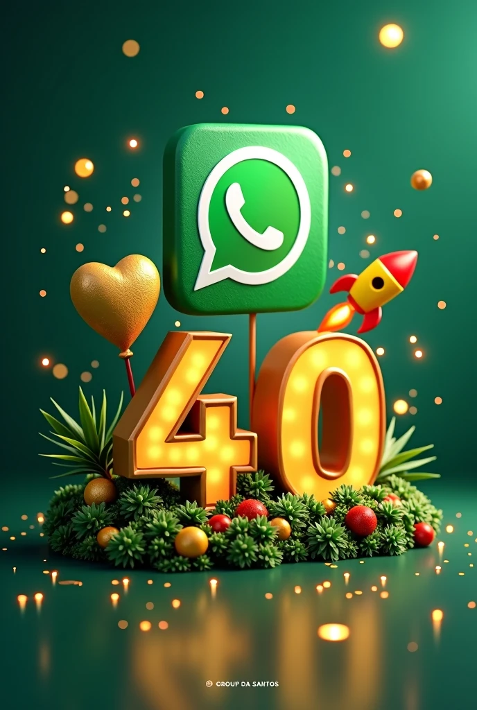 Whatsapp icon written: ERONILDES SANTOS 40 💛🚀 GRUPO DE AVISOS