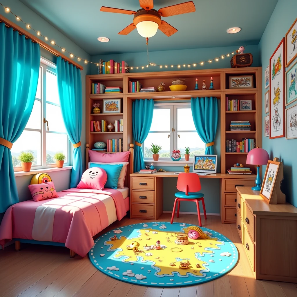 one piece anime bedroom design for a teenager girl