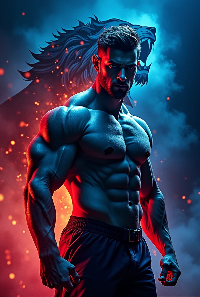A striking profile image for a channel focused on personal development and motivation for men. It should convey strength, confidence, and authority. Options include a photo of a man with a confident expression, a symbol of power like a lion, or a minimalist icon like a shield or crown, in bold, contrasting colors.