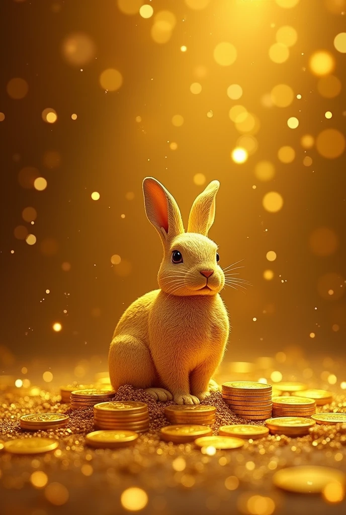 Pile of gold, Gold coins, ((rabbit)), Gold coins이 하늘에서 쏟아진다. Dazzling golden, golden light, The Golden Box, Gold Coin, 