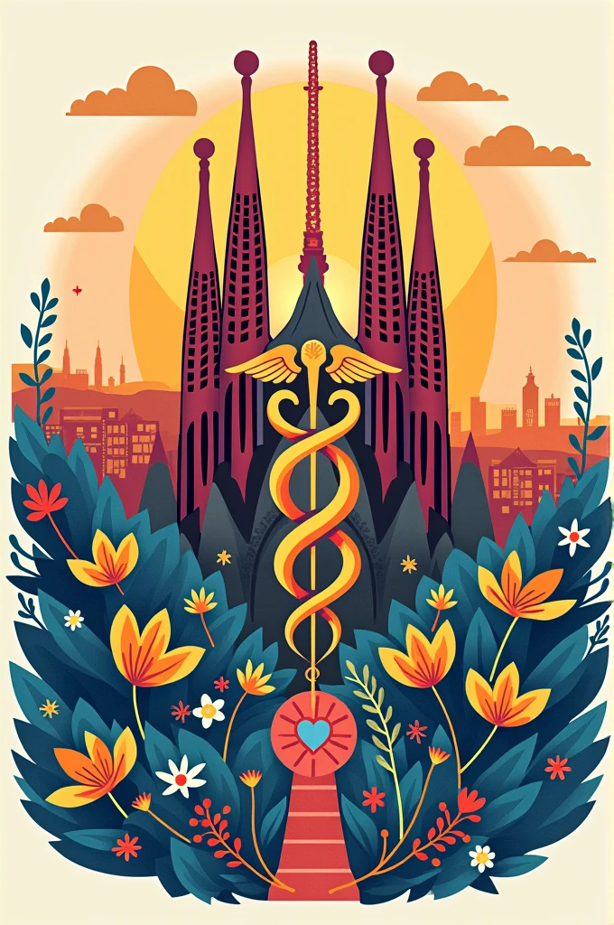 Create a Barcelona logo related to medicine