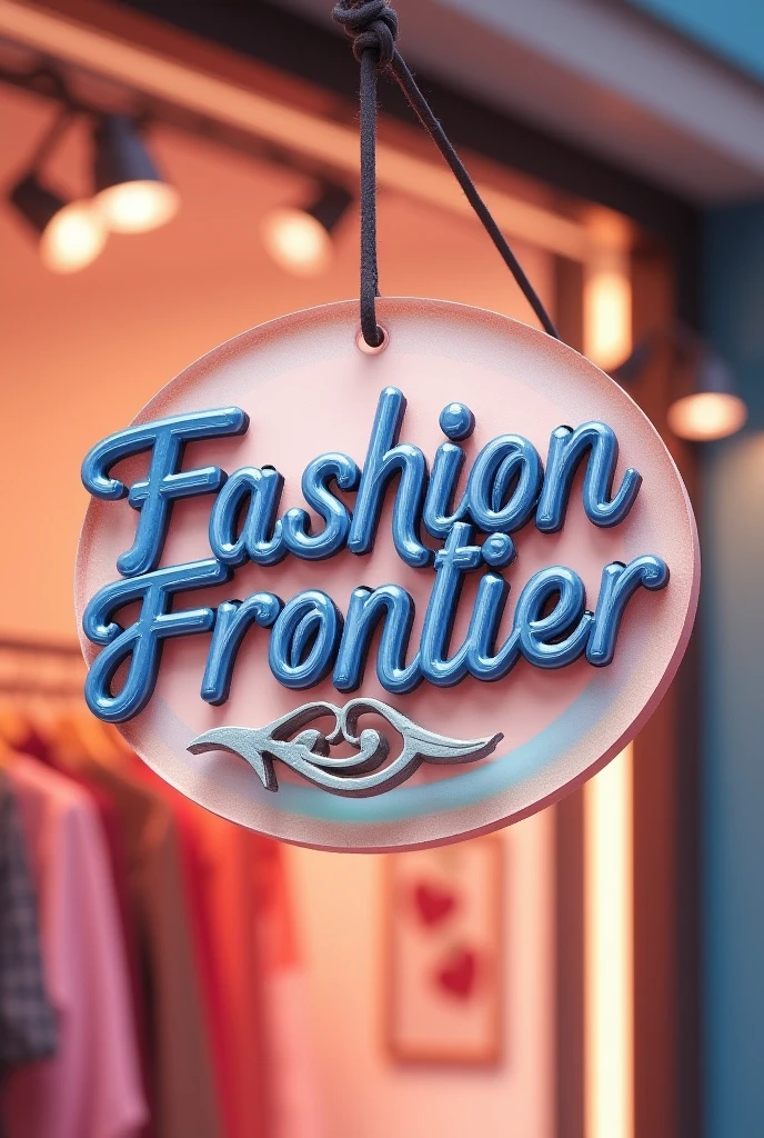 Fashion Frontier store sign and -HS logo letter design fashion original sticker