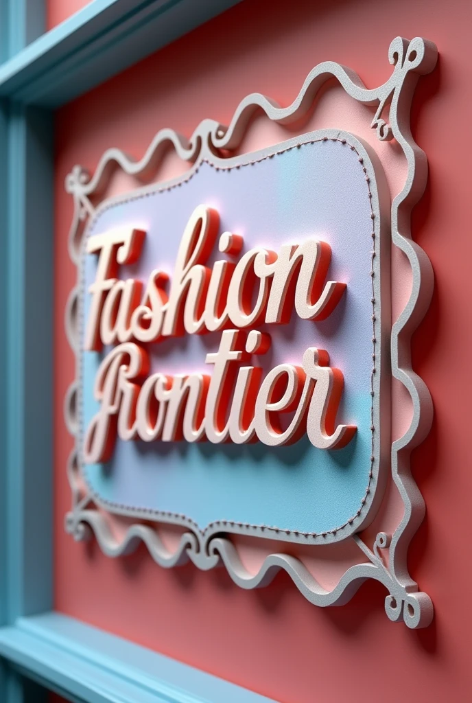 Fashion Frontier store sign and -HS logo letter design fashion original sticker
